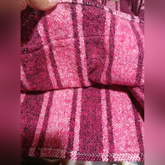 Pink and Burgundy Striped Hoodie - Picture 5 of 6